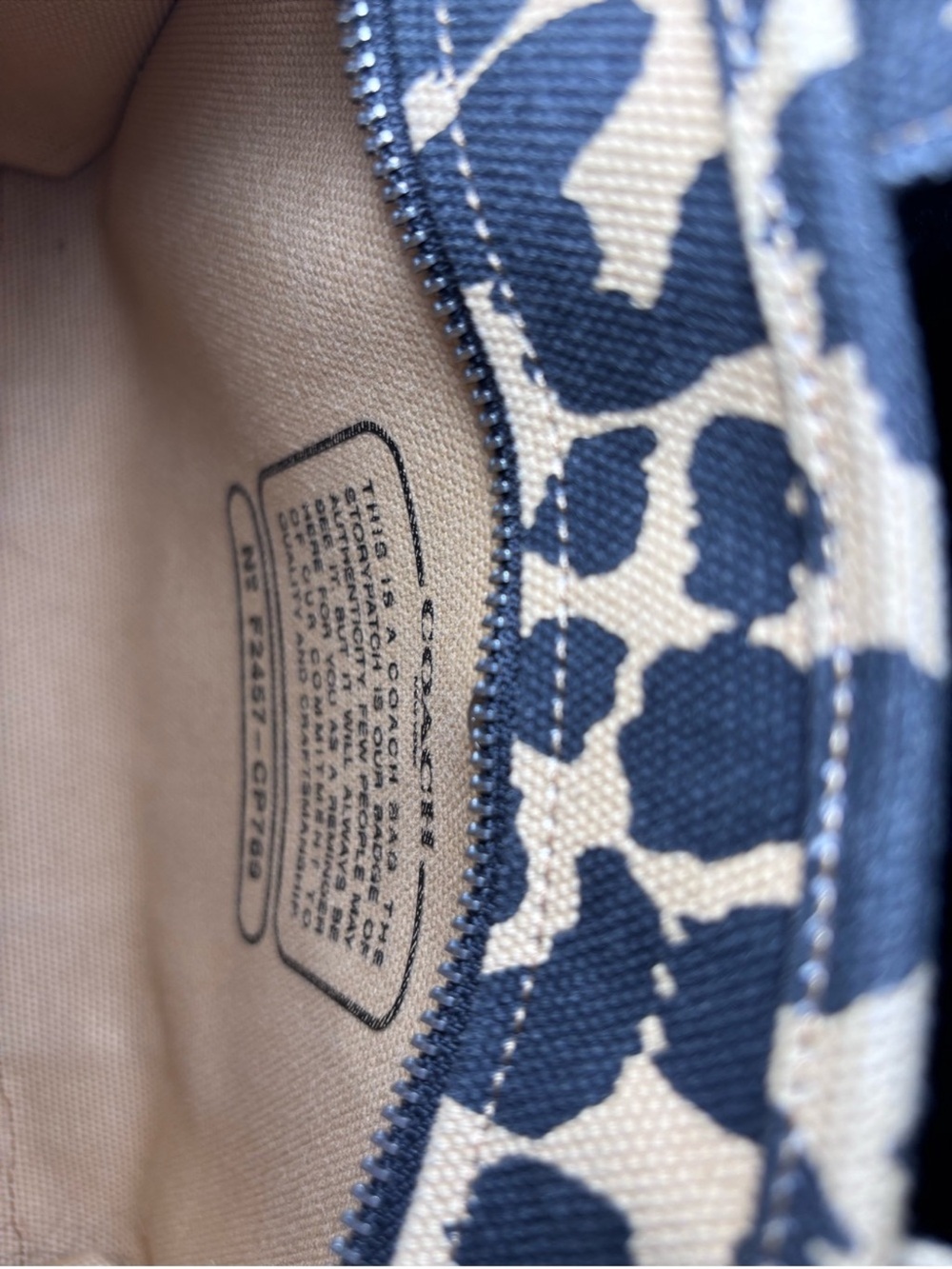 COACH Leopard Canvas Tote 26 - Tan & Black - Picture 2 of 4